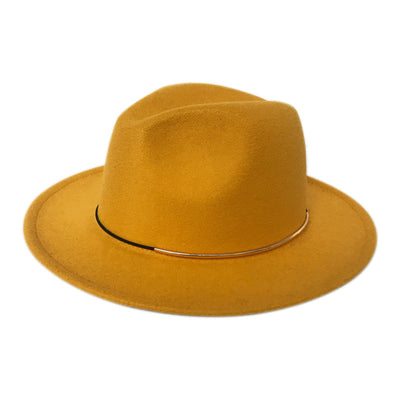 Sombrero Jazz Elegante para Mujer con Hebilla Dorada - Image 12