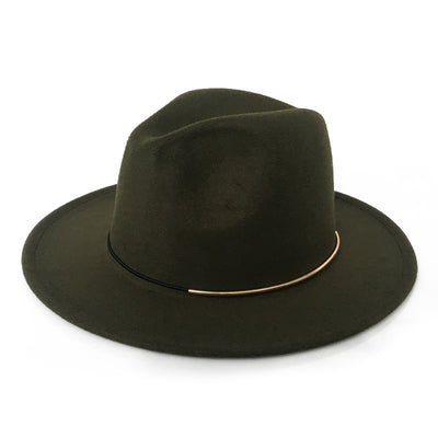 Sombrero Jazz Elegante para Mujer con Hebilla Dorada - Image 7