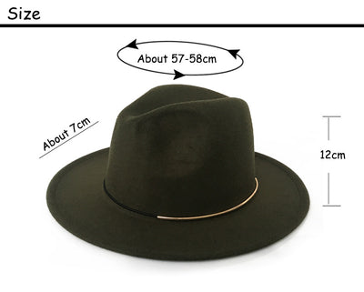 Sombrero Jazz Elegante para Mujer con Hebilla Dorada - Image 3
