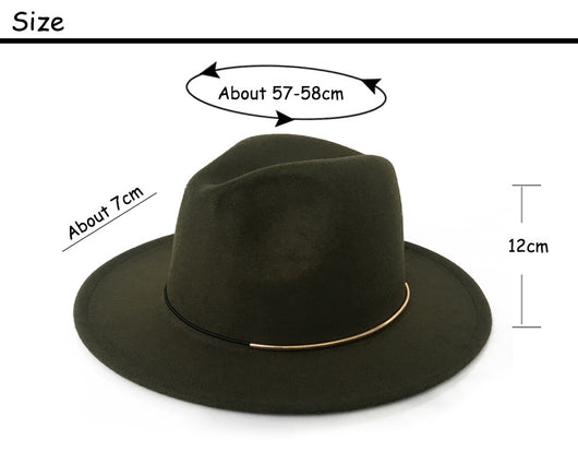 Sombrero Jazz Elegante para Mujer con Hebilla Dorada - Image 3