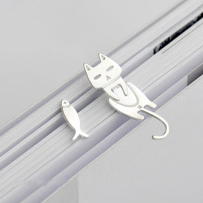 Aretes de Plata 925 Asimétricos con Diseño de Gato y Pez - Joyería Personalizada para Mujeres - Image 16
