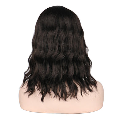 Peluca Corta Rizada con Flequillo Oblicuo - Image 6