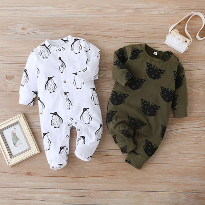 Pijama Enterizo de Algodón con Pies para Bebé
