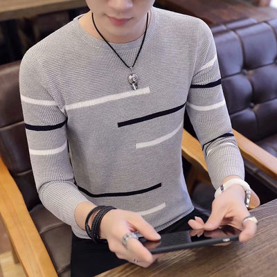 Suéter Tejido Slim Fit Coreano para Hombre - Image 10