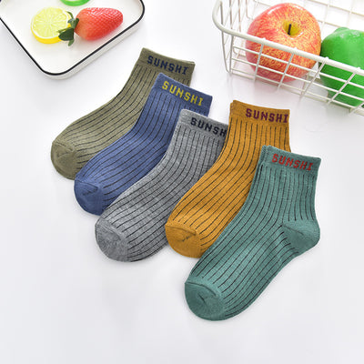 Calcetines Infantiles Tubo Rayas Osito Adorable para Piso - Image 14