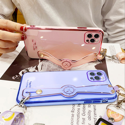 Funda para iPhone con Pulsera Electrochapada - Protección 6D Total