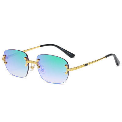 Gafas de Sol Cuadradas sin Marco con Lentes de Color - Image 12