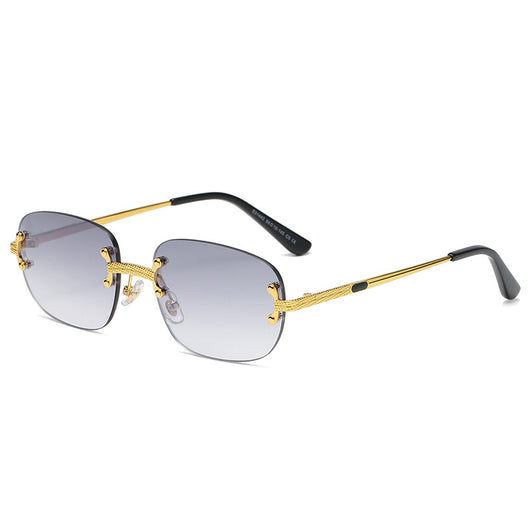 Gafas de Sol Cuadradas sin Marco con Lentes de Color - Image 6