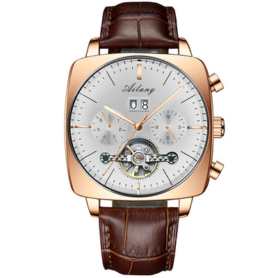 Reloj Mecánico Hueco Tourbillon Cuadrado para Hombre Multi-función - Image 9
