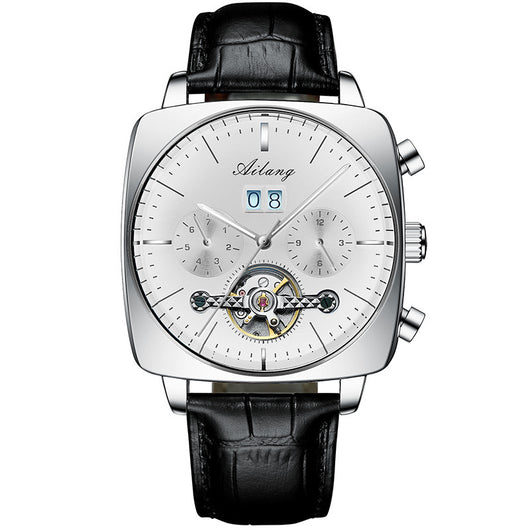Reloj Mecánico Hueco Tourbillon Cuadrado para Hombre Multi-función - Image 5