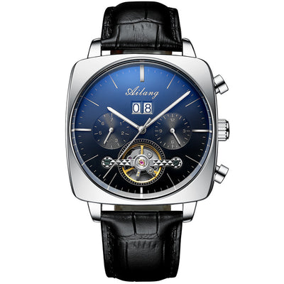 Reloj Mecánico Hueco Tourbillon Cuadrado para Hombre Multi-función - Image 3