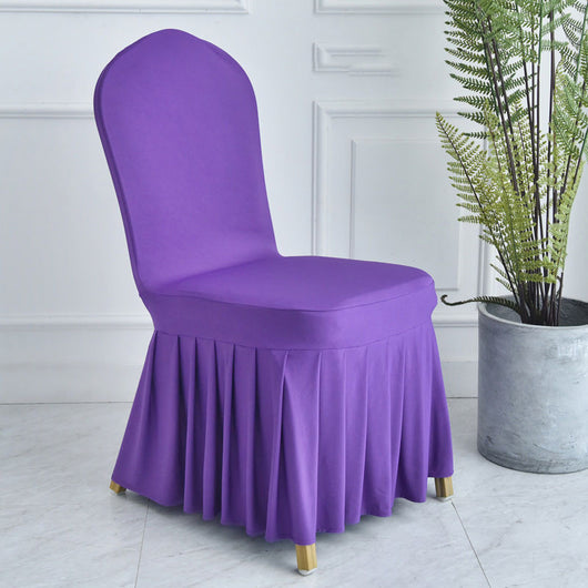 Silla de comedor con falda plisada - Image 17