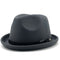 Sombrero de Lana Estilo Británico Jazz con Hebilla - Negro