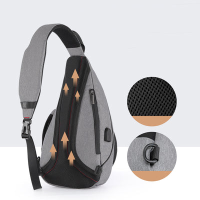 Bolsa Mensajero Triangular Impermeable para Hombre - Mochila Casual Compacta - Image 3