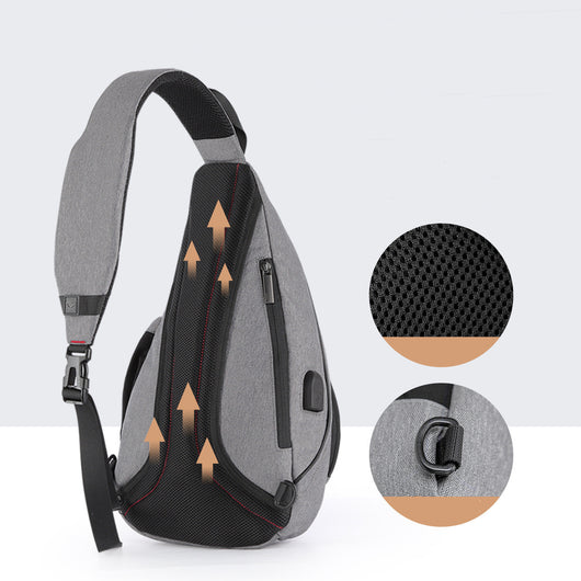 Bolsa Mensajero Triangular Impermeable para Hombre - Mochila Casual Compacta - Image 3