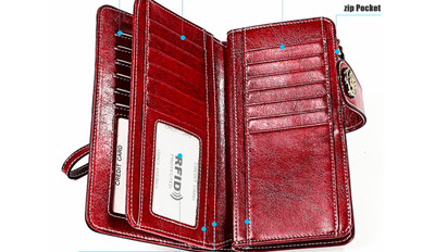 Cartera Larga para Mujer en Cuero Genuino Suave - Image 28
