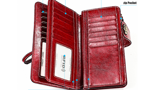 Cartera Larga para Mujer en Cuero Genuino Suave - Image 28
