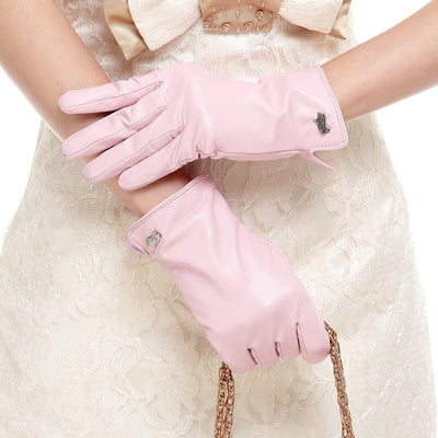 Guantes de Cuero Oveja Cálidos Simples y Generosos - Image 10