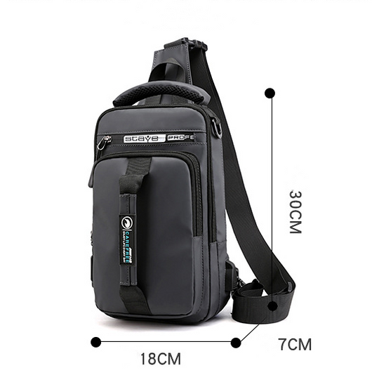 Bolsa Pecho Multifuncional con Carga USB - Mochila Cruzada para Hombre - Image 5