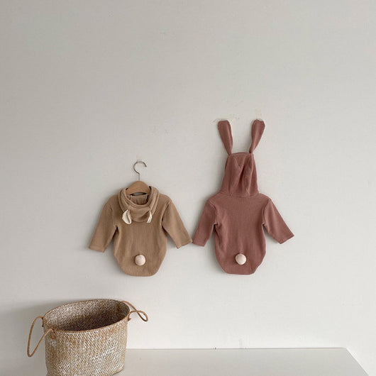 Pijama Enterizo Bebé Conejo y Osito - Manga Larga Cómoda