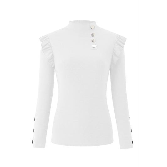 Blusa con Volantes y Rayas en los Laterales