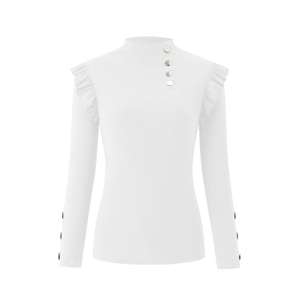 Blusa con Volantes y Rayas en los Laterales