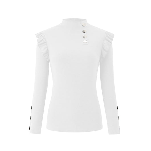 Blusa con Volantes y Rayas en los Laterales
