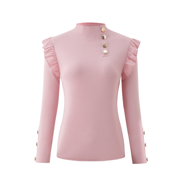 Blusa con Volantes y Rayas en los Laterales