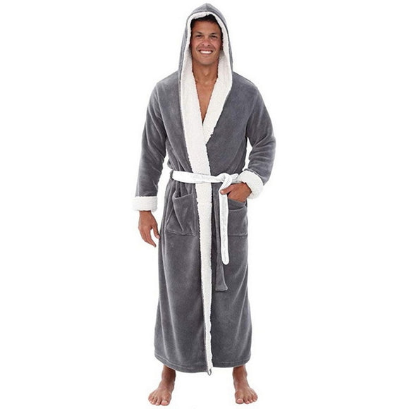Pijama Masculino de Inverno - Conforto Sólido para o Lar