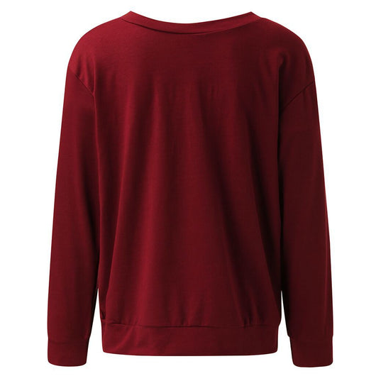 Sudadera Suelta Estampada de Manga Larga para Mujer - Image 11