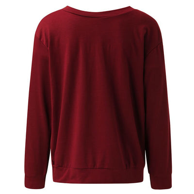 Sudadera Suelta Estampada de Manga Larga para Mujer - Image 4