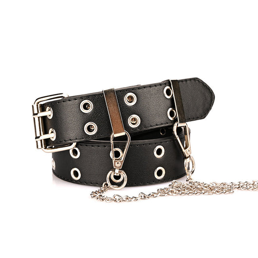 Cinturón Punk para Mujer con Cadena Decorativa - Estilo Jeans Fashion - Image 14