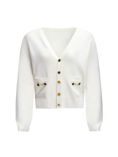Cardigan de Cachemira Holgado con Botones Únicos para Mujer - Image 7