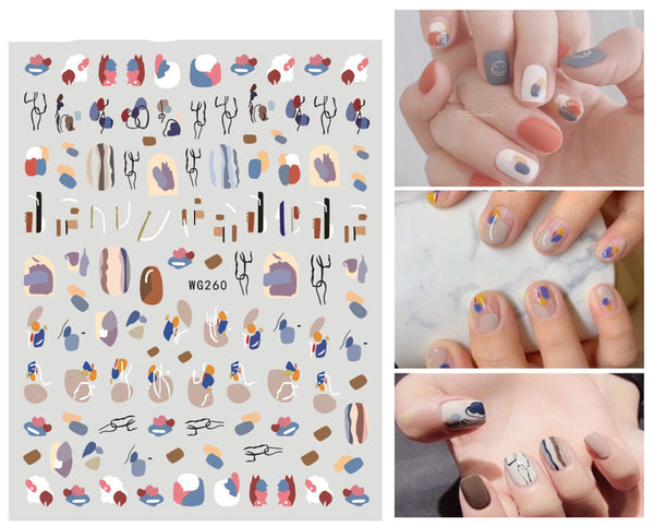Stickers de Uñas Adhesivos Ultra Finos Graffiti Summer