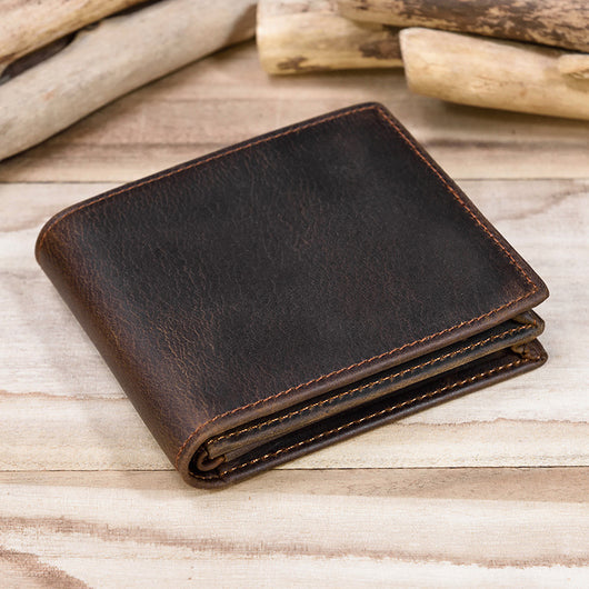 Billetera de Cuero Vintage Bifold con Monedero y Cierre - Piel de Res Primera Calidad - Image 10