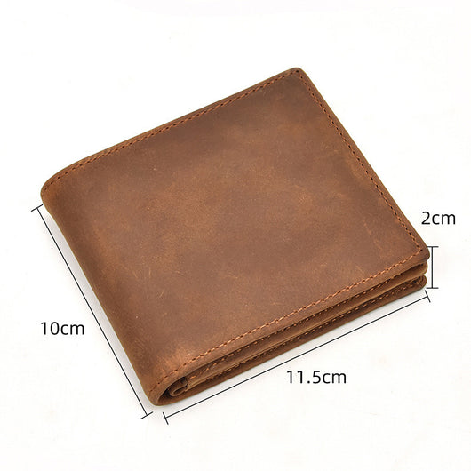 Billetera de Cuero Vintage Bifold con Monedero y Cierre - Piel de Res Primera Calidad - Image 11