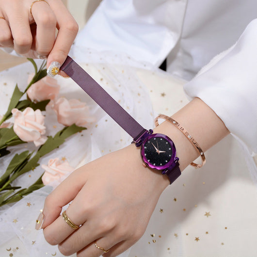 Reloj de Mujer Acero Inoxidable con Pulsera de Malla Magnética y Diseño Gipsófila - Image 11