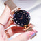 Reloj de Mujer Acero Inoxidable con Pulsera de Malla Magnética y Diseño Gipsófila