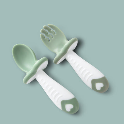 Cubiertos de Aprendizaje Suave para Bebé - Cuchara y Tenedor - Image 2