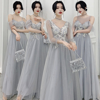 Vestido Gris para Dama de Honor - Image 11