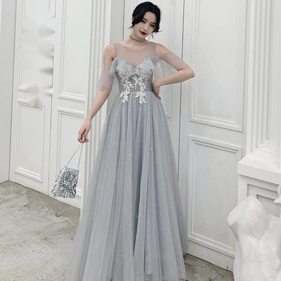Vestido Gris para Dama de Honor - Image 2