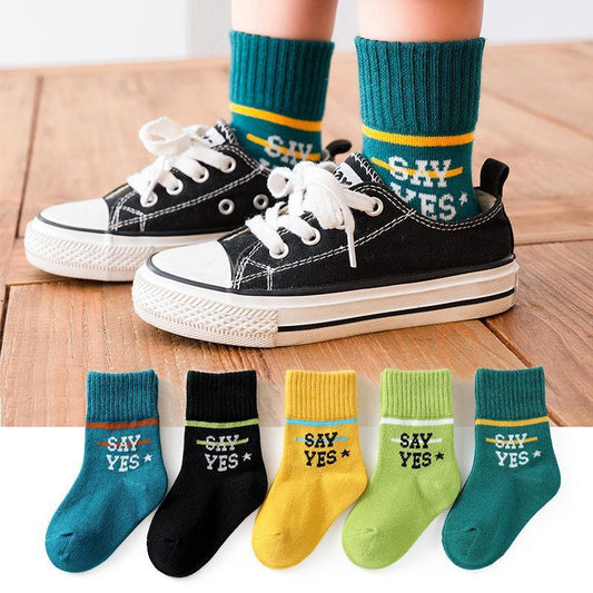 Calcetines Infantiles Finos Primavera Otoño Tubo Alto Niños Niñas Estilo Coreano - Image 2