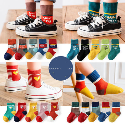 Calcetines Infantiles Finos Primavera Otoño Tubo Alto Niños Niñas Estilo Coreano - Image 5