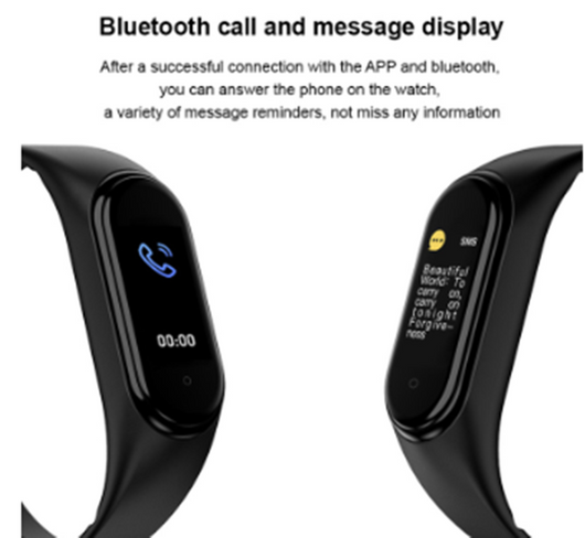 Pulsera Deportiva Inteligente Negro con Notificaciones SMS, Llamadas y WeChat - Image 6
