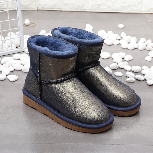 Botas de Nieve Cortas para Mujer con Forro Cálido y Terciopelo - Image 17