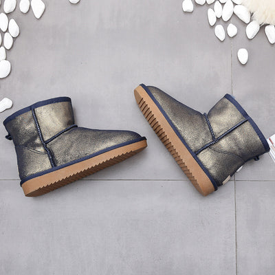 Botas de Nieve Cortas para Mujer con Forro Cálido y Terciopelo - Image 15