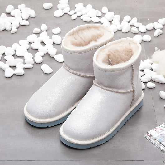 Botas de Nieve Cortas para Mujer con Forro Cálido y Terciopelo - Image 13