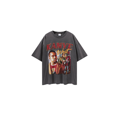Camiseta Casual Hip Hop Rapper con Estampado Gráfico - Image 6