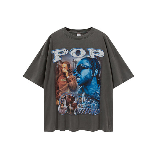 Camiseta Casual Hip Hop Rapper con Estampado Gráfico - Image 7