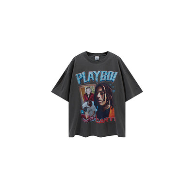 Camiseta Casual Hip Hop Rapper con Estampado Gráfico - Image 9